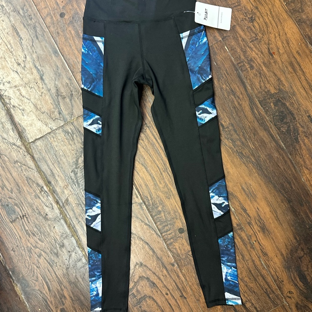 Womens High Waist Print Yoga Pants Plus Size with Waistband Pocket-XS  <<167>> - Picture 7 of 9